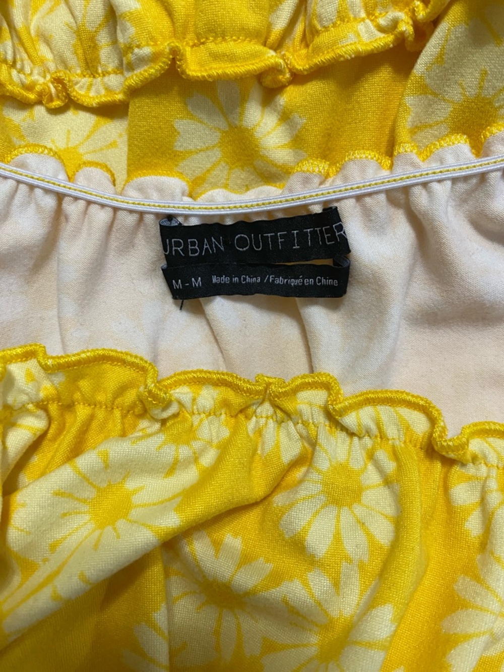 Urban Outfitters Womans Izzy Yellow Cottagecore Floral Mini Dress SZ MEDIUM - Picture 4 of 7